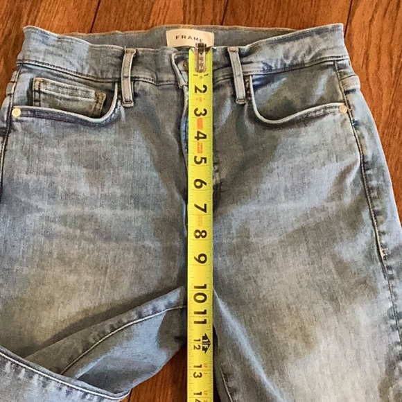 Frame Denim Light Wash, high rise Skinny cropped Jeans. Women’s size 28 - Picture 10 of 15